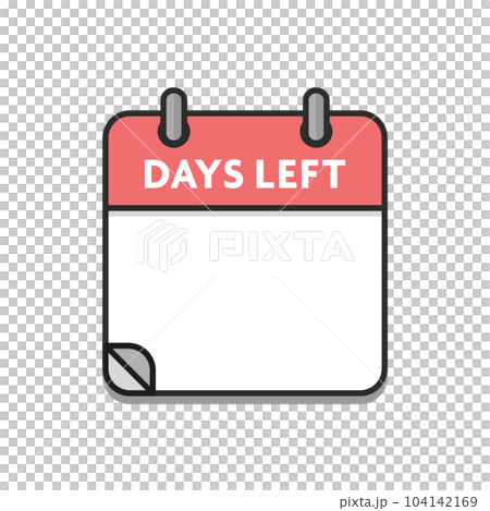 COUNTDOWN TEMPLATE - DAILY CALENDAR ICON WITH DAYS LEFT LETTER - ENGLISH COUNTDOWN TEMPLATE - DAILY CALENDAR ICON WITH DAYS LEFT LETTER - ENGLISH 104142169