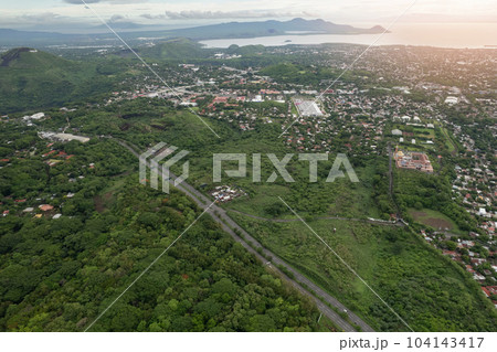 Aerial skyline of Managua capital 104143417