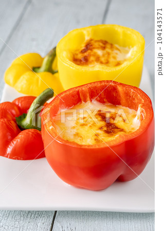Stuffed red peppers 104143571