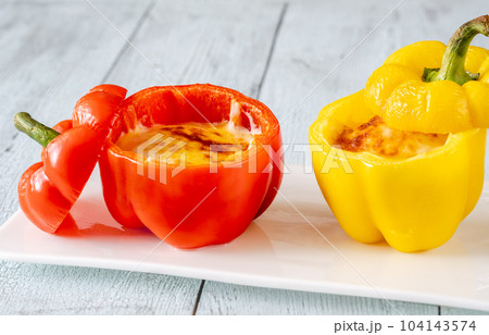 Stuffed red peppers 104143574