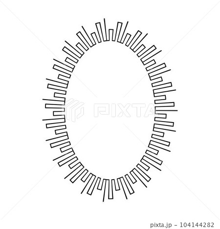 Oval frame round border design shape icon for decorative vintage doodle element for design in vector illustration Oval frame round border design shape icon for decorative vintage doodle element for design in vector illustration 104144282