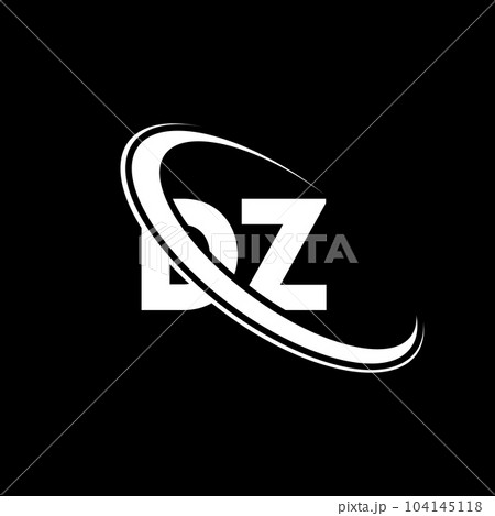 DZ logo. D Z design. White DZ letter. DZ/D Z letter logo design. Initial letter DZ linked circle uppercase monogram logo. 104145118