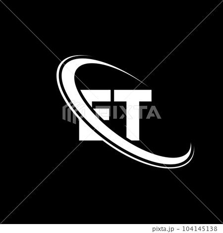 ET logo. E T design. White ET letter. ET/E T...のイラスト素材 [104145138] - PIXTA