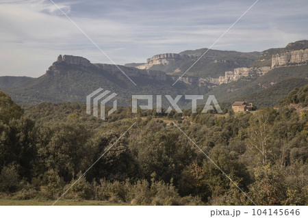Collsacabra mountains landscape in Guilleries National Park in Catalonia 104145646