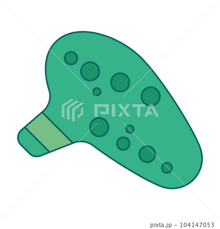 Isolated colored ocarina musical instrument icon Vector 104147053