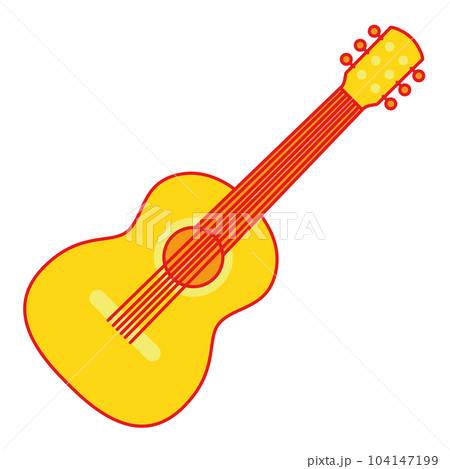 Isolated colored guitar musical instrument icon Vector Isolated colored guitar musical instrument icon Vector 104147199