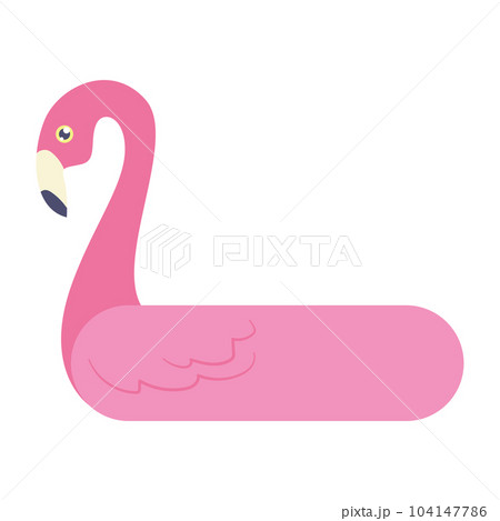 Isolated colored summer flamingo floater icon Vector 104147786