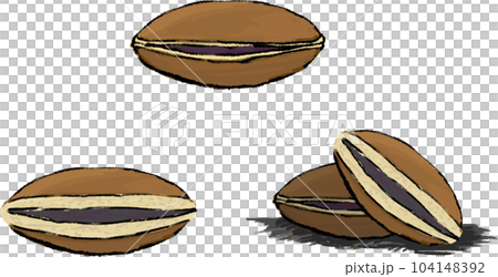 手繪銅鑼燒插畫 104148392