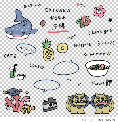 沖繩手繪圖標集 104148519