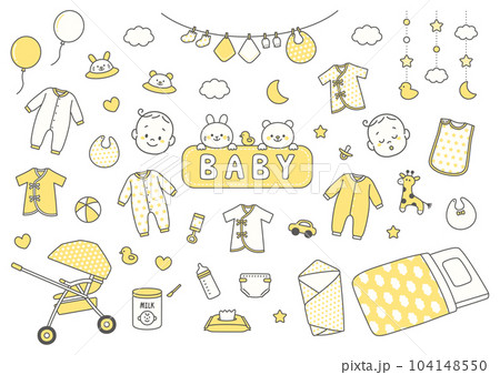 赤ちゃん ベビー アイコン セット シンプル 赤ちゃん ベビー アイコン セット シンプル 104148550