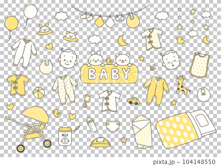 赤ちゃん ベビー アイコン セット シンプル 赤ちゃん ベビー アイコン セット シンプル 104148550