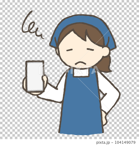 Illustration of smartphone and woman Illustration of smartphone and woman 104149079