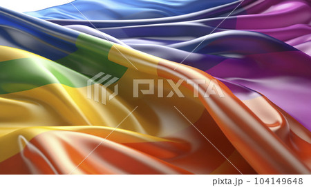 レインボーカラーの旗、多様性、LGBT「AI生成画像」 104149648