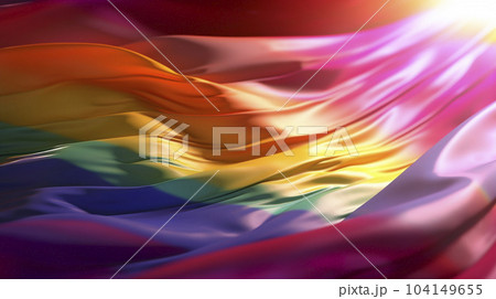 レインボーカラーの旗、多様性、LGBT「AI生成画像」 104149655