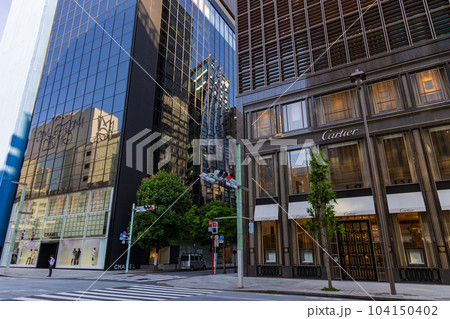 東京都市風景 銀座 銀座中央通り 東京都市風景 銀座 銀座中央通り 104150402