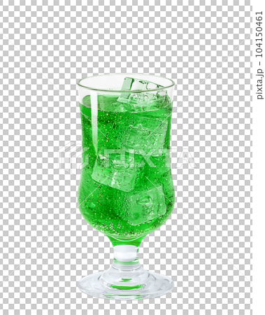 メロンソーダのイラスト リアル 104150461