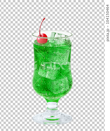 メロンソーダ イラスト リアル 104150464