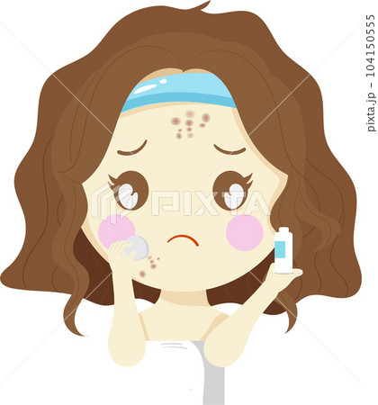 set cartoon vector facial skin problems set cartoon vector facial skin problems 104150555