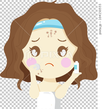 set cartoon vector facial skin problems set cartoon vector facial skin problems 104150555