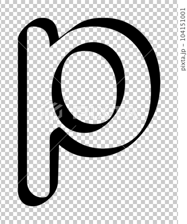 Modern lowercase letter p alphabet character isolated on transparent background. Classic lettering minimal fashion design. 104151001