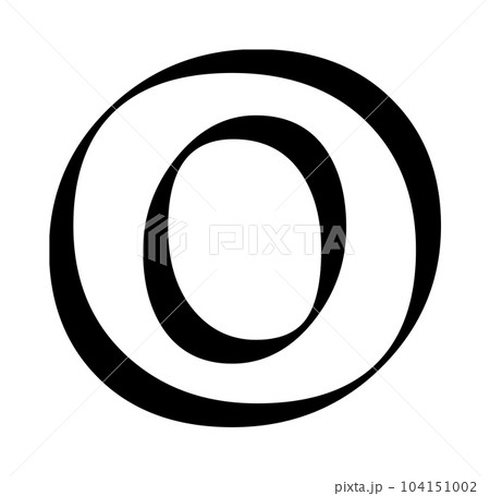 Modern lowercase letter o alphabet character isolated on transparent background. Classic lettering minimal fashion design. 104151002