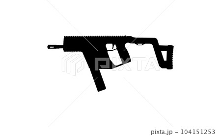 Victor assault rifle automatic smg gun vector icon 104151253