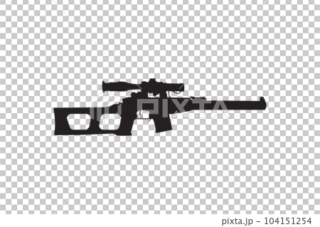 Vintorez VSS sniper weapon vector icon 104151254
