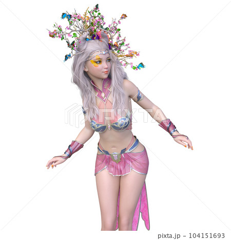 花冠を付けた妖精 花冠を付けた妖精 104151693