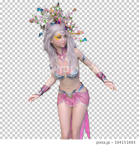 花冠を付けた妖精 花冠を付けた妖精 104151693