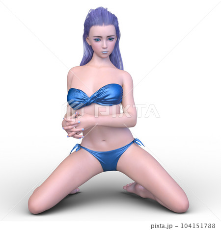 ビキニ姿の女性 104151788