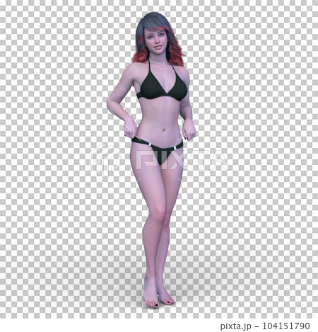 ビキニ姿の女性 104151790