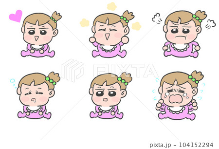 赤ちゃん表情セット 104152294