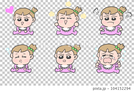 Baby facial expression set 104152294