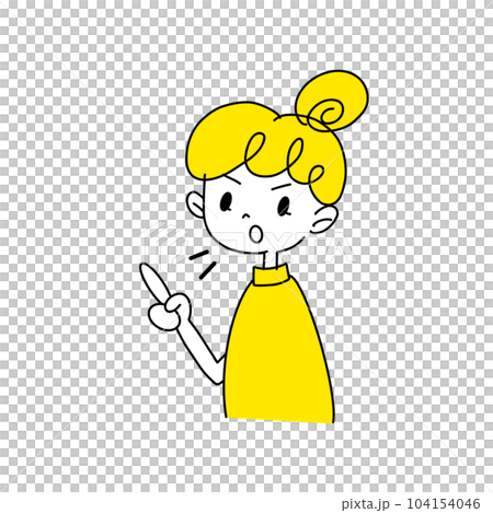 女の子　注意する 104154046