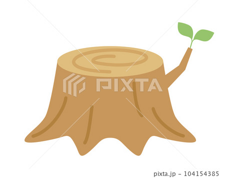 シンプルな切り株のイラスト シンプルな切り株のイラスト 104154385