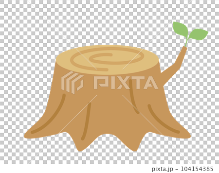 シンプルな切り株のイラスト シンプルな切り株のイラスト 104154385