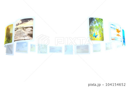 Isolated 3d rendering of futuristic multi screen vision 104154652