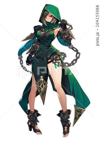 ファンタジー系の女性キャラクターのイラスト 104155066