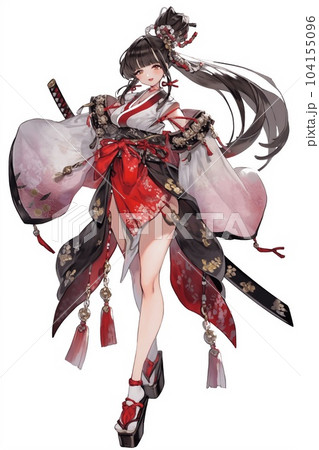 ファンタジー系の女性キャラクターのイラストのイラスト素材