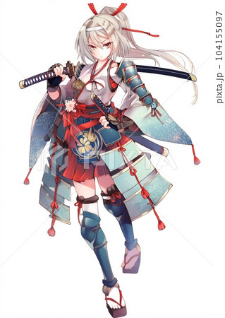 ファンタジー系の女性キャラクターのイラストのイラスト素材