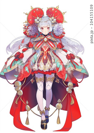 ファンタジー系の女性キャラクターのイラストのイラスト素材