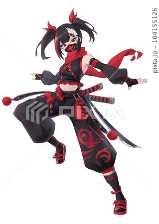 ファンタジー系の女性キャラクターのイラストのイラスト素材