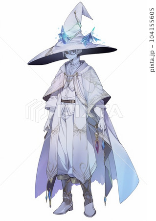 ファンタジー系の男性キャラクターの全身立ち絵のイラストのイラスト