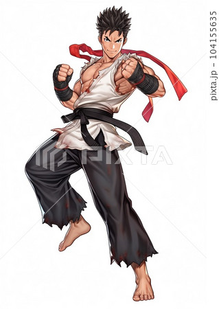 ファンタジー系の男性キャラクターの全身立ち絵のイラスト 104155635