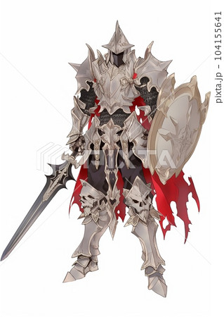 ファンタジー系の男性キャラクターの全身立ち絵のイラスト 104155641