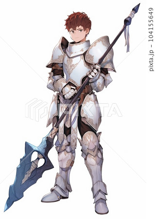 ファンタジー系の男性キャラクターの全身立ち絵のイラスト 104155649