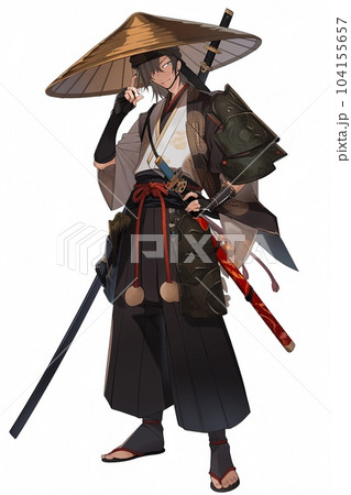 ファンタジー系の男性キャラクターの全身立ち絵のイラストのイラスト