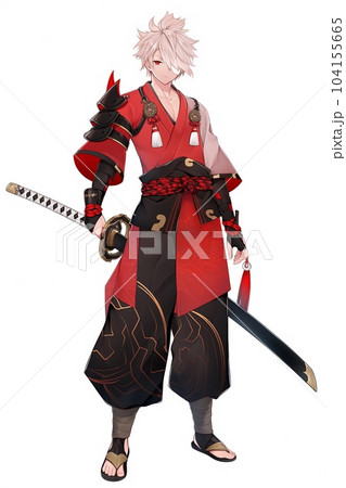 ファンタジー系の男性キャラクターの全身立ち絵のイラスト 104155665