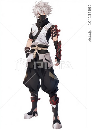 ファンタジー系の男性キャラクターの全身立ち絵のイラストのイラスト