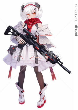 ファンタジー系の女性キャラクターの全身立ち絵イラストのイラスト素材